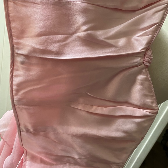 Pink Strapless Ruffle Dress - Picture 7 of 8